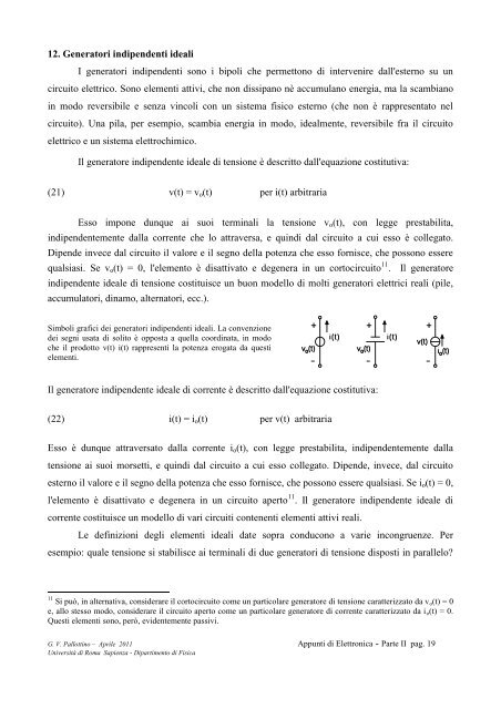 parte ii - circuiti elettrici ed elementi ideali - Fisica