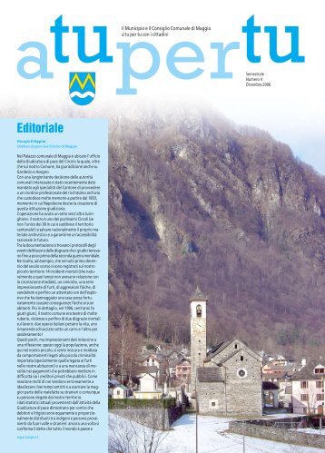 Editoriale - Comune di Maggia