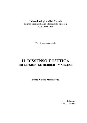 Il dissenso e l'etica. Riflessioni su Herbert Marcuse - Sitosophia