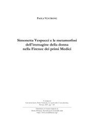 Simonetta Vespucci e le metamorfosi dell ... - Storia di Firenze