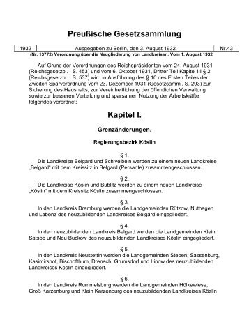 Preußische Gesetzessammlung - Deutsches Reich