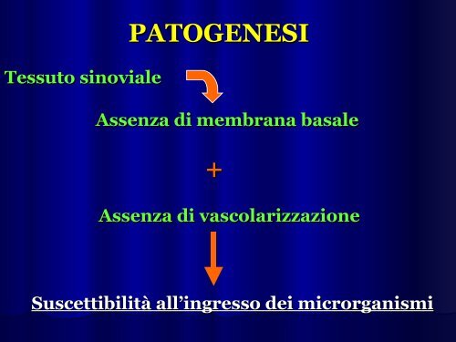 artriti infettive - Medicina e Chirurgia - Università degli Studi di Firenze