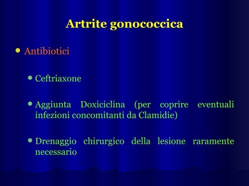 artriti infettive - Medicina e Chirurgia - Università degli Studi di Firenze