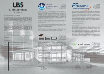 1. Hausmesse - UB-Software Entwicklungs