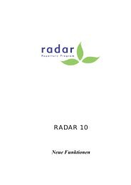 RADAR 10 neue Funktionen