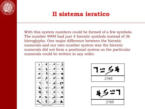 Numeri e sistemi di numerazione - Dipartimento di Scienze ...