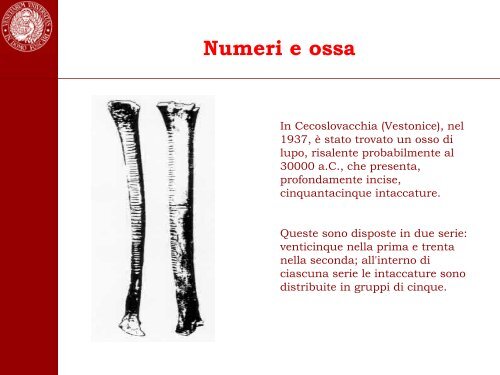 Numeri e sistemi di numerazione - Dipartimento di Scienze ...