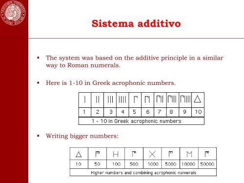 Numeri e sistemi di numerazione - Dipartimento di Scienze ...