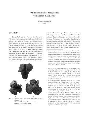 'Mittelhethitische' Siegelfunde von Kaman-Kalehöyük*