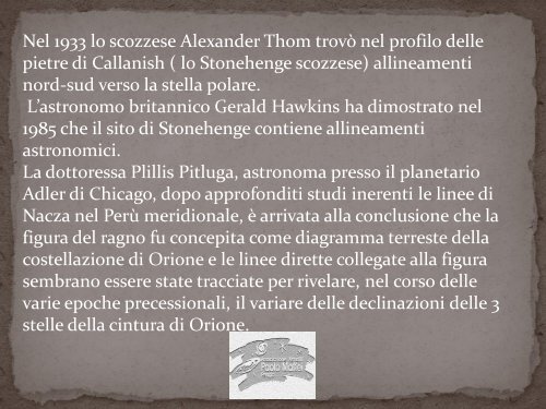 Archeastronomia - Associazione Astrofili Paolo Maffei