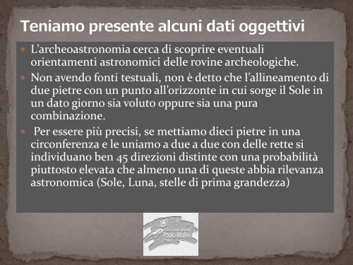 Archeastronomia - Associazione Astrofili Paolo Maffei