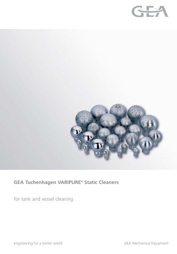 VARIPURE® Static Cleaners for tank and vessel cleaning - GEA ...