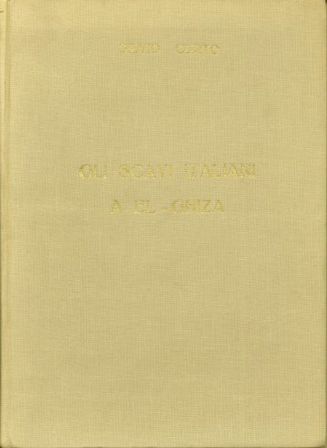 Gli Scavi Italiani a El-Ghiza (1903)