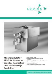 Mischgranulator MGT für Pharmazeutika, Kosmetika und ...