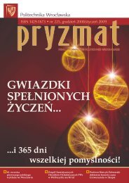 gwiazdki spełnionych życzeń... - Pryzmat - Politechnika Wrocławska