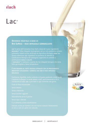 Bevanda vegetale a base di Bio SuRice – riso integrale germogliato