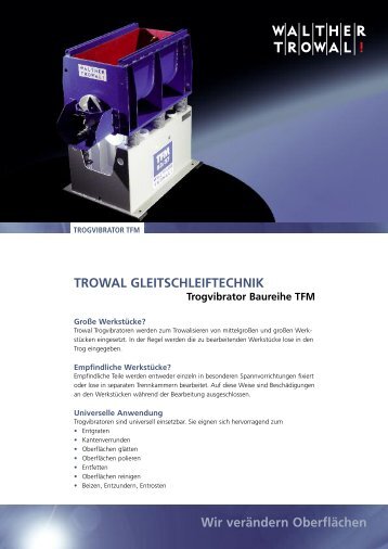 TFM Trogvibratoren - Walther Trowal