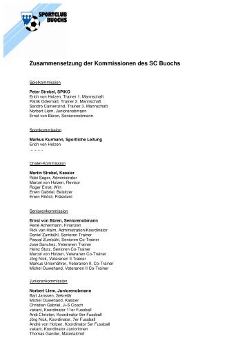 Liste Kommissionen Februar 20121 - SC Buochs