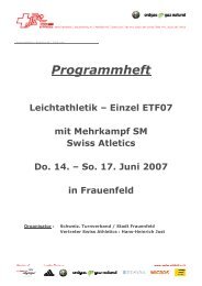 Programmheft - Lausanne-Sports athlétisme