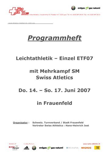 Programmheft - Lausanne-Sports athlétisme