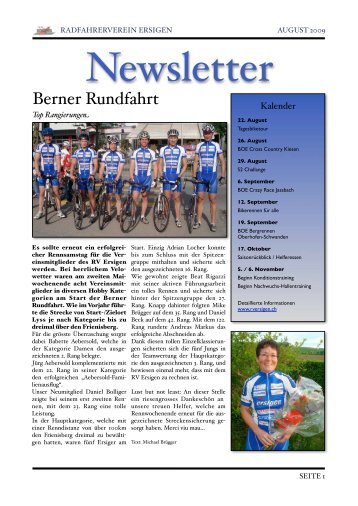Newsletter August 2009 - RV Ersigen
