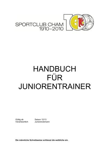 Juniorenhandbuch - SC Cham