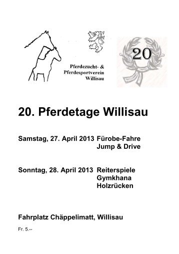 20. Pferdetage Willisau - Freiberger der Zentralschweiz