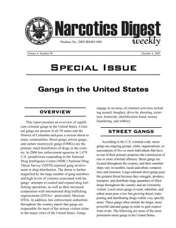 Narcotics Digest Weekly Special Issue - cicad