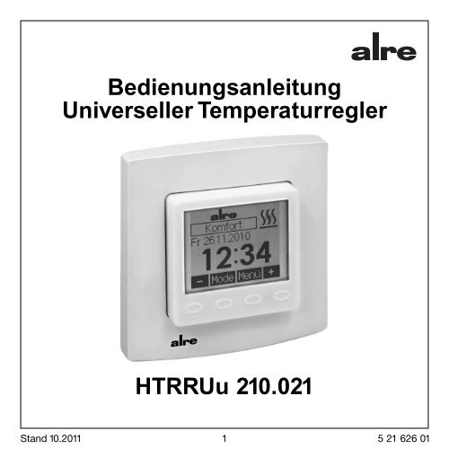 Universeller Temperaturregler für Aufputzmontage TYP: UTR-20