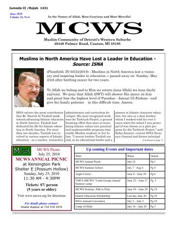 UploadedFiles/newsLetter/June 2010.pdf - MCWS