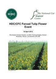 Master Handout Tulip Event 2013 - Horticultural Development Council