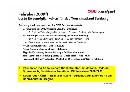 Projekt railjet - Regionale Schienen