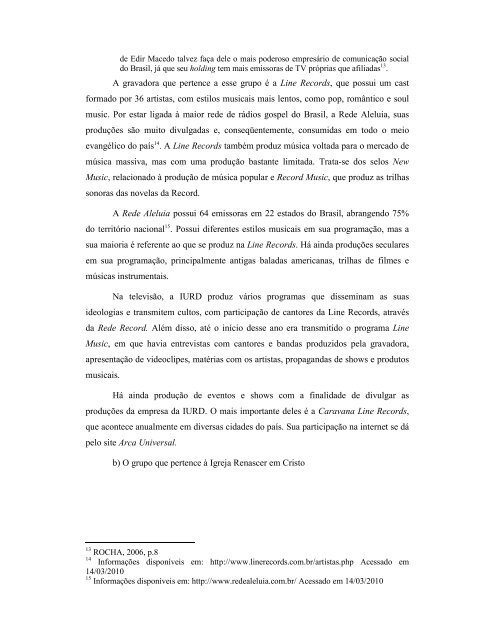 indústria fonográfica gospel - CULT - Universidade Federal da Bahia