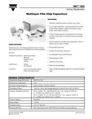 MKT 1802 Multilayer Film Chip Capacitors - Datasheet Catalog