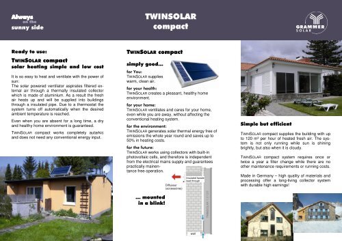 SolarAir-Collector TWINSOLAR compact - grammer solar