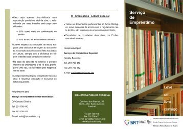 Folheto - Biblioteca Pública Regional da Madeira