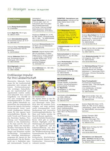 Anzeigen Der Bauer KW 33 2010.pdf - Agrarnet Austria