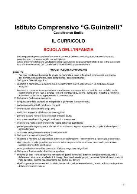 Riepilogo Programmi Pdf Istituto Comprensivo Statale Guido