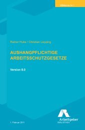 AUSHANGPFLICHTIGE ARBEITSSCHUTZGESETZE - Beuth Verlag