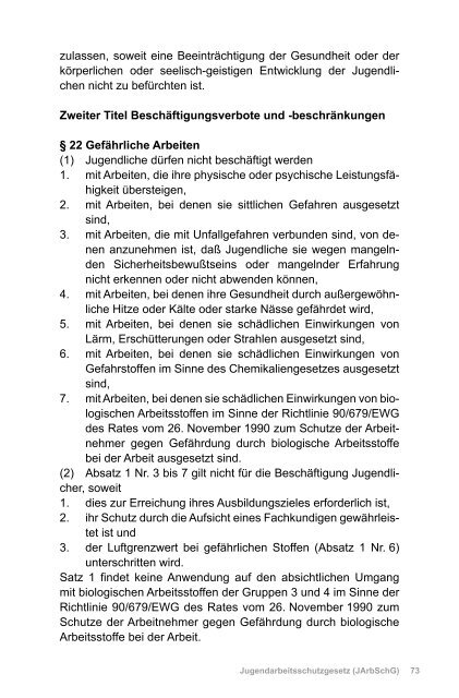 AUSHANGPFLICHTIGE ARBEITSSCHUTZGESETZE - Beuth Verlag