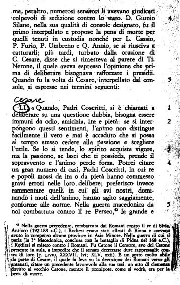Sallustio - Discorsi di Cesare e Catone - Profbellini.it