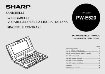 PW-E520 Operation-Manual IT - Sharp