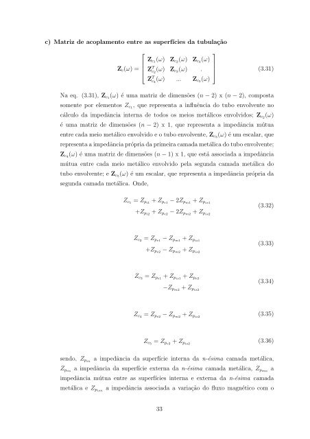 MODELAGEM DE CABOS SUBTERRˆANEOS E ... - UFRJ