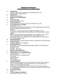 Öffentliche Ausschreibung für Baumaßnahmen im Landkreis Uelzen