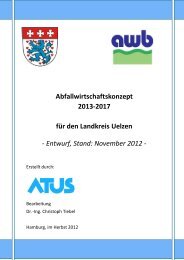 Abfallwirtschaftskonzept 2013-2017 für den ... - Stadt Uelzen
