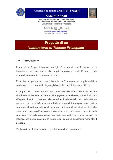 progetto laboratorio tecnica presepiale - Associazione Italiana ...