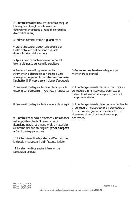 Rev. 01 - Dipartimento di Scienze Ginecologiche e della ...