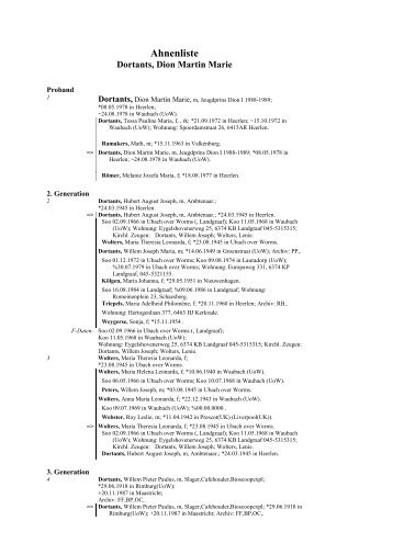 Ahnenliste