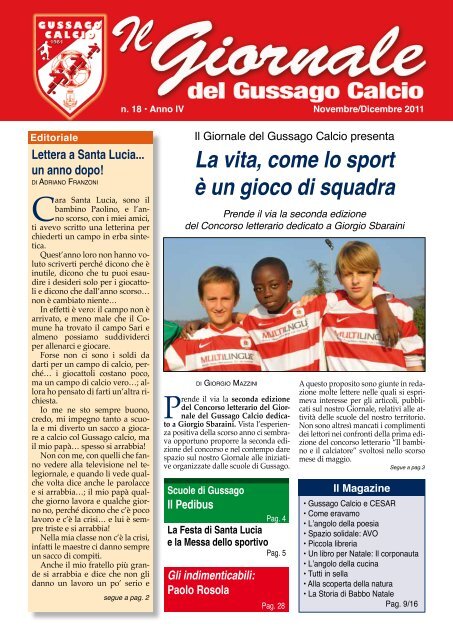 GIORNALE n. 18 - gussago calcio