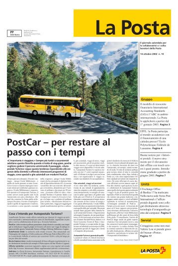 PostCar – per restare al passo con i tempi - Die Schweizerische Post
